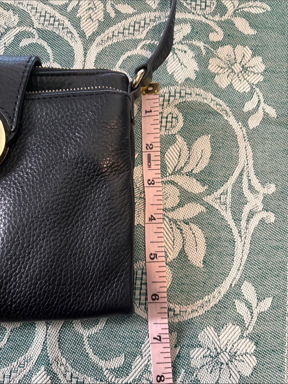 Michael Kors Black Leather Fulton Crossbody Bag - Picture 7 of 8